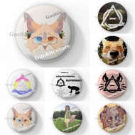58mm Therian Delta Symbol Button Pin Creative Cartoon Rainbow Therian Sign Brooch Badge Bag Cloth Ha