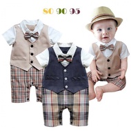 Baby Boy Gentleman Romper RP010  BLUE (18-24mths, 2yr old)