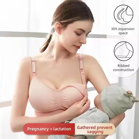 High Quality Plus Size Nursing Bra Breathable Women Breastfeeding Underwear Seamless Maternity Bra P