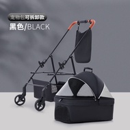 Pet Stroller Dog Cat Bag Teddy Trolley Outing Small Pet Cart Lightweight Detachable Foldable Cage