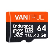 Vantrue Micro SDXC UHS-I U3 32&64&128&256&512GB SDCard 4K UHD วิดีโอความเร็วสูงการตรวจสอบการถ่ายโอนพ