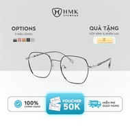 HMK Eyewear Unisex Polygonal Metal Eyeglass Frames for Men and Women Cute Trendy Fashion - KL90080