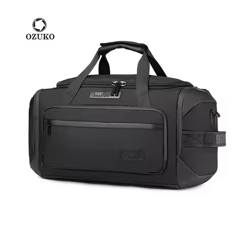 OZUKO Tote Bagsmart Handbags Large Capacity Carry On Luggage Bags Men Business Duffel Shoulder Outdo