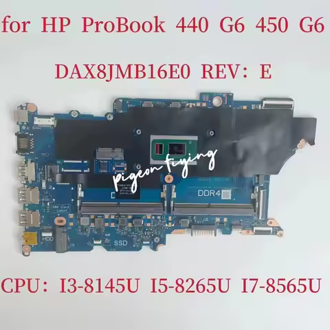 DAX8JMB16E0 For HP Probook 440 450 G6 Laptop Motherboard With I3 I5 I7 8Th Gen CPU DDR4 UMA L44881-6