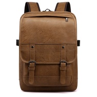 2022 Fashion Waterproof PU Leather Stylish Backpack Men Large Capacity Mochila Teenager Bagpack Lapt