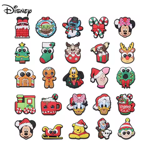 Disney Christmas Mix Shoe Charms 25-200PCS DIY Craft Accessories Shoe Jibbitz-Type Charms for Crocs-