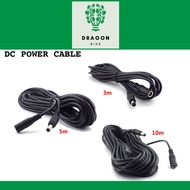 3/5/10 12V DC Extension Cable 5.5mm*2.1mm Male Female Power Cord Cable Suitable For EZVIZ C3W C4W NVR DVR [READY STOCK]