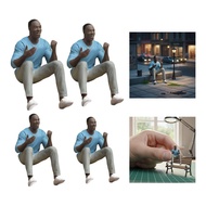 [qwolqn] Diorama Painted Figure Micro Scene Layout Collectible Stylish Birthday Gift Ornament Decora