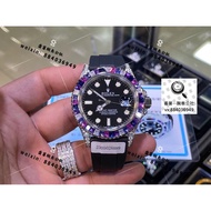 [Real Gold Real Diamond ]/Rolex Yacht Cherry Blossom Jelly Bean Ring Circle/Scale/6 Angle Inlaid Col