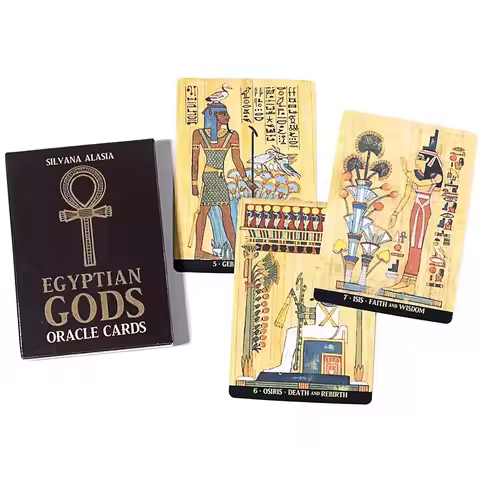 Egyptian Gods Oracle Cards A 36 English Divination Edition Deck Borad Games