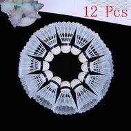 greatshore   12 Pcs White Plastic Badminton Ball Shuttlecos Sport Training Sport   MY