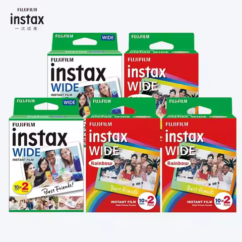 10-100 Sheets Fujifilm Instax Wide Film/Rainbows 5 Inch instax Fujifilm Paper White Edge For Fujifil