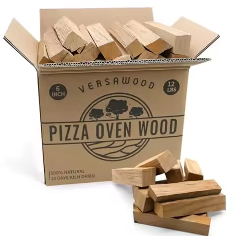 Pizza Oven Wood - Kiln-Dried Oak Wood for Pizza Ovens Barkless Logs Ideal for Ooni Gozney Solo Stove