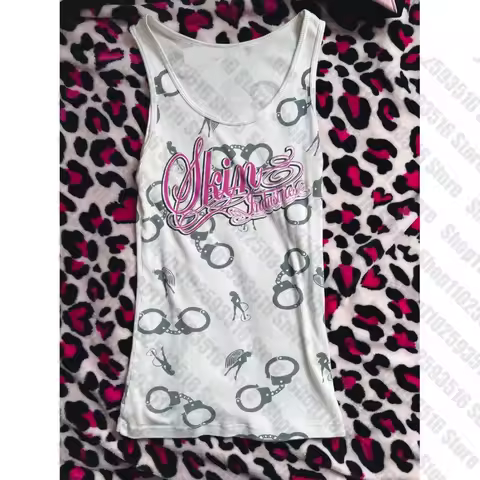 Gyaru Clothes for Women Where Are You Women's Tanks & Camis Emo Crop Tops With Suspenders Corset Top