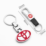 Toyota car logo  Zinc Alloy Car Key Ring Decoration Metal Keychain Accessories for Toyota Corolla Prius Rav4 CHR Aygo Hilux Raize Sienna Aqua