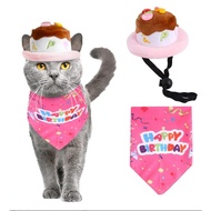 Dog Birthday Hat Dog Cat Birthday Hat and Bandana Pet Party Costume Cat Birthday Party Supply