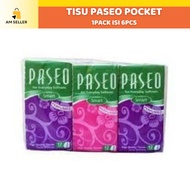 Paseo Pocket Tissue 1 Pack of 6 - Travel Pack