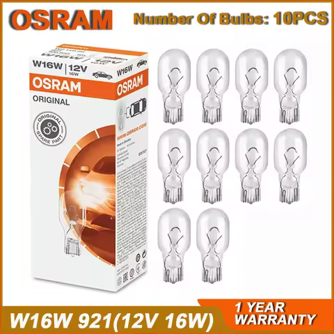 OSRAM W16W 921 W2.1x9.5d Car Original Turn Signal Light Fog Reverse Lamp 12V 16W 310lm OEM Auto Rear