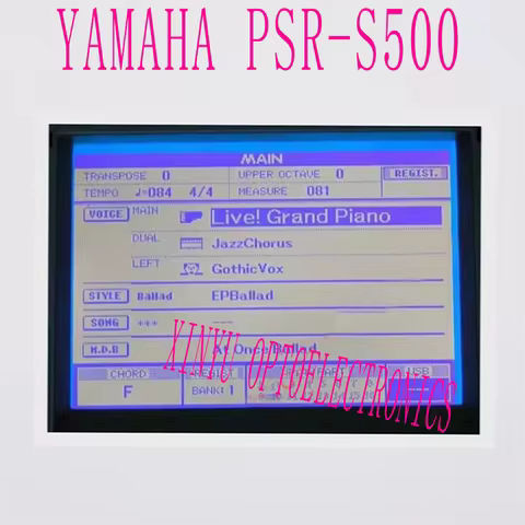 LCD display module suitable for Yamaha PSR-S500 S550 PSR-S650 PSR-S670 DGX520 DGX620 YPG625 DGX630 D