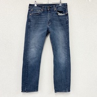 Levi's 505 牛仔褲，拉鍊門襟，靛藍色，W33 碼，古著。