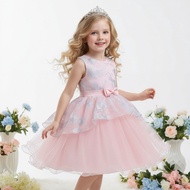 Children Children's Hundred Days Old One-Year-Old Dress Girl Princess Dress Flower Girl Small Dress 