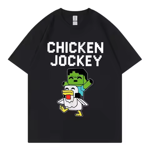 Funny Chicken Jockey Graphic T Shirt Men Women Cartoon Fashion Short Sleeve T-shirt Summer Casual 10