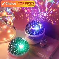 Starry Night Light Projector | 360� Rotating LED Galaxy Lamp | Moon & Stars Effect | Bedroom Decor