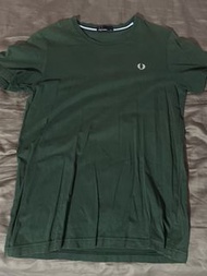Fred Perry 綠色圓領短袖T恤