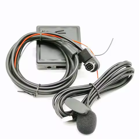 Car Bluetooth 5.0 AUX USB Music Adapter Wireless Audio Cable Microphone Adapter For Alpine Ai-NET JV