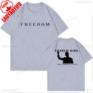 Charlie Kirk Freedom T-shirt Women Men Short Sleeve T Shirt Charlie Kirk Tee Justice for Political G