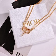 全新🌸Dior 迪奧 金色雙鏈珍珠CD標誌龍蝦扣項鏈 手鏈
