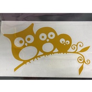 3m Reflective Owl Family Sticker