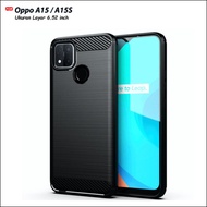 case oppo a15 a15s softcase ipaky carbon - oppo a15s