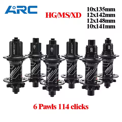 ARC 32 Holes 6 Pawls 009 MTB Hub 10x135 12x142 12x148 10x141 Aluminum Alloy BOOST Hub Disc Brake For