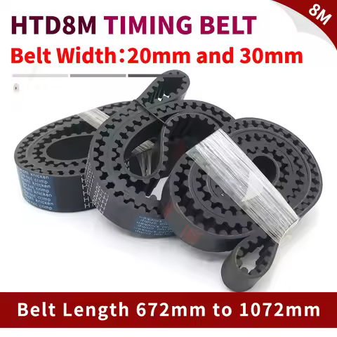 HTD 8M Timing Belt HTD8M Timing Pulley Belt 672 696 712 744 752 784 800 824 832 856 888 896 912 936 