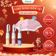 Miuna rain umbrella, automatic folding umbrella with 98% UV protection reflector UFS50+, 8 steel spo