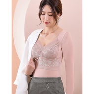 thermal wear woman heattech woman T-shirt lengan panjang V-neck renda seksi hangat baldu Jerman