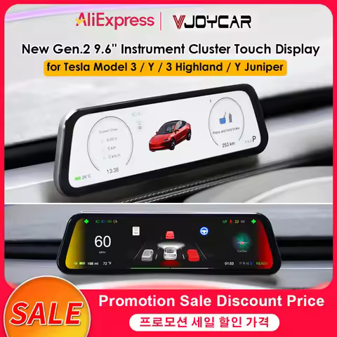 for Tesla New Gen 2 9.6 inches Instrument Display Model Y 3 Blind Spot Reminder OTA Update New Model