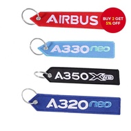 Keychain Double-sided Embroidery Aviation Key Ring Chain for Aviation Gift Strap Lanyard