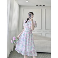 She9999 D269 - Purple TULIP Chiffon Dress