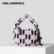 KARL LAGERFELD - K/KNOTTED MONOGRAM FAUX-SHEARLING SHOULDER BAG 230W3083 กระเป๋าสะพาย