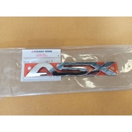 ORIGINAL MITSUBISHI ASX REAR BONNET EMBLEM ASX LOGO.  BACK DOOR EMBLEM " ASX "