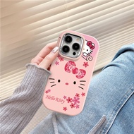 Flower hollow KT cat Case For Realme 11 11X C67 12 12X 13 5 5S 5i 6i C3 C25 C25SC65 Narzo 60X 70X 20