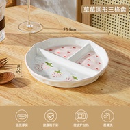 Cute Ceramic Divided Plate Home Use Children Breakfast Plate 211 Meal Plate Adult Fat Reduction Diet
