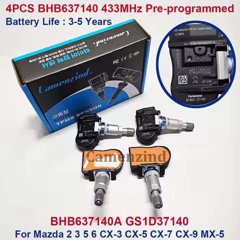 4PCS BHB6-37140 TPMS Tire Pressure Sensor For Mazda 2 3 5 6 CX-3 CX-5 CX-7 CX-9 MX-5 BHB637140 BHB63