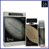 Original Lattafa 3D Sticker  Najdia perfume by Lattafa for men +free body spray ( Hassan mart)