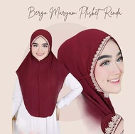 Jilbab Bergo Plisket Renda / Hijab Bergo Maryam Plisket Renda / Hijab Instan Bergo Maryam Tali Plisk