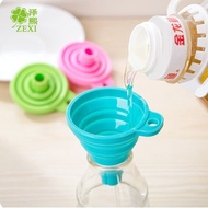 Round Funnel Folding Water Silicone Rubber Oil Collapsible Mini Funnel