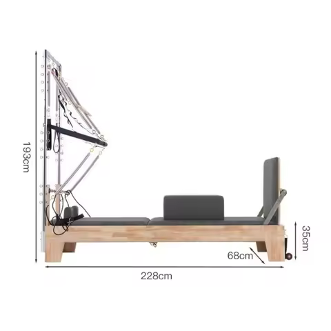 Gym Yoga Stduio Commerical Pilates Reformer 3-in-1 Wood Pilates Tower Equipment Reformer Yoga Body E