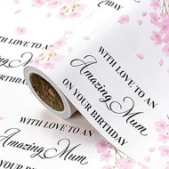 WRAPAHOLIC Birthday Wrapping Paper Roll for Mom - Mini Roll - 17 Inch x 16.5 Feet - with Love to An 
